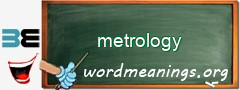 WordMeaning blackboard for metrology